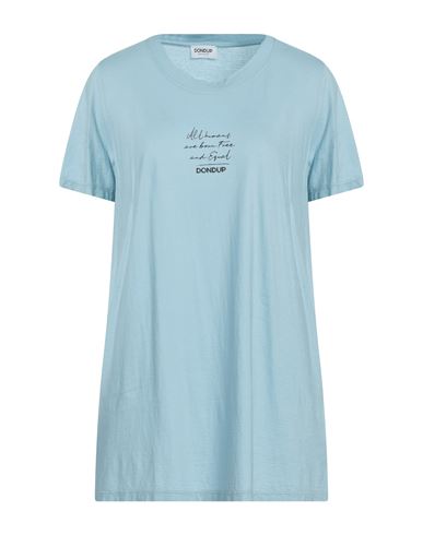 Dondup Woman T-shirt Light Blue Size M Cotton