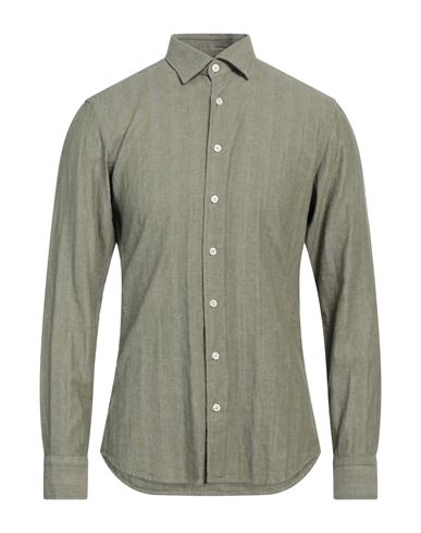 Marino Man Shirt Military Green Size 17 ½ Linen, Cotton
