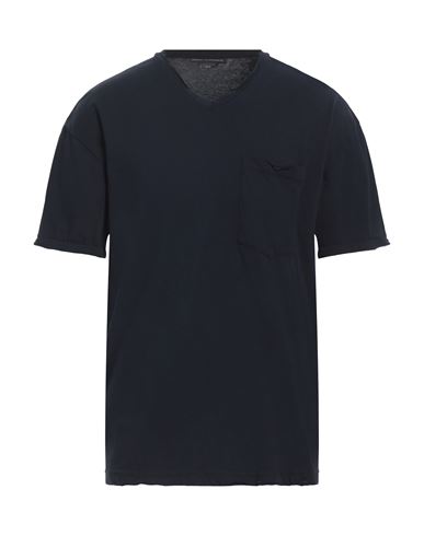 Shop Daniele Alessandrini Man T-shirt Midnight Blue Size M Cotton