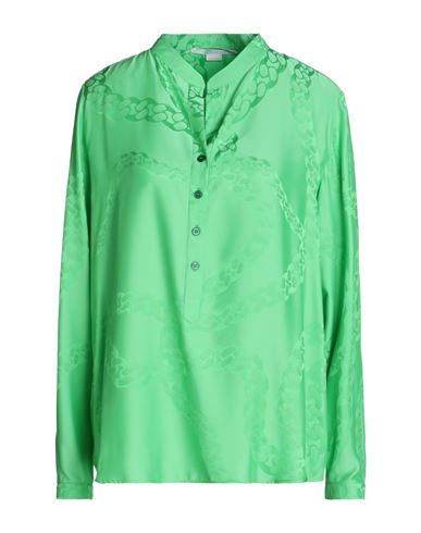 Stella Mccartney Woman Shirt Green Size 8-10 Viscose, Silk