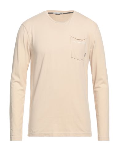 Grey Daniele Alessandrini Man T-shirt Beige Size M Cotton
