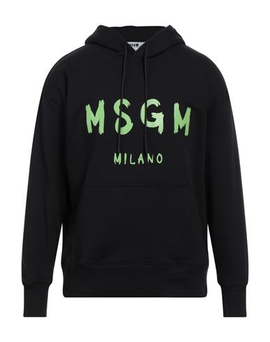 Msgm Man Sweatshirt Black Size L Cotton
