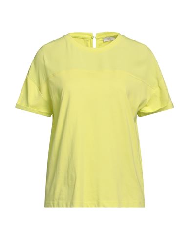 Riani Woman T-shirt Acid Green Size 6 Cotton, Acetate, Silk