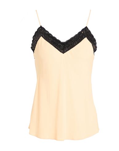 Patrizia Pepe Woman Top Apricot Size 12 Viscose, Cotton, Polyamide In Neutral