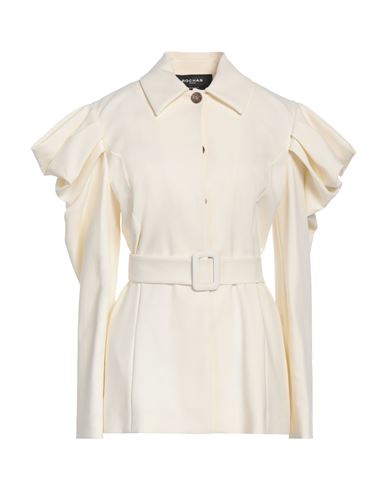 Rochas Woman Shirt Cream Size 4 Cotton, Elastane In White