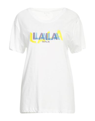 Lala Berlin Woman T-shirt White Size L Cotton