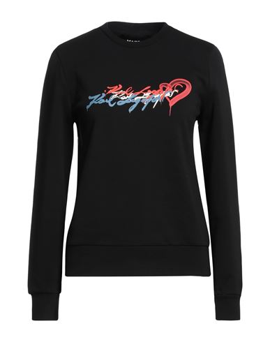 Karl Lagerfeld Woman Sweatshirt Black Size M Cotton In Black