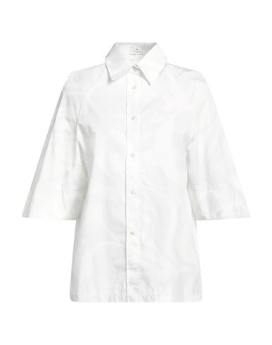 Etro Woman Shirt White Size 4 Cotton