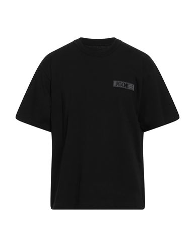 Sacai Man T-shirt Black Size 2 Cotton, Polyester, Rayon