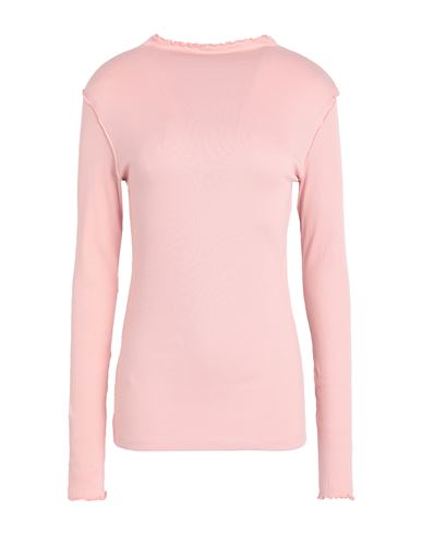 Arket Woman T-shirt Pink Size S Cotton, Elastane