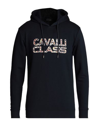 Shop Cavalli Class Man Sweatshirt Navy Blue Size 3xl Cotton, Polyester
