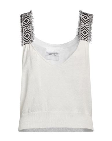 Shop Brand Unique Woman Top Ivory Size 2 Acrylic, Linen, Polyamide In White