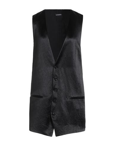 Ann Demeulemeester Woman Tailored Vest Black Size 8 Acetate, Viscose, Cotton
