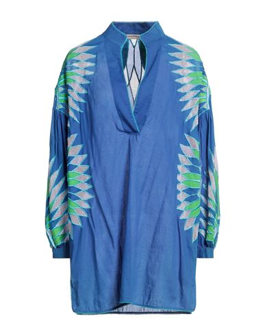 Emilio Pucci Woman Blouse Light Blue Size 10 Polyester