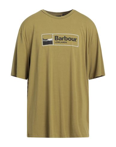 Barbour Man T-shirt Military Green Size Xxl Viscose, Cotton, Elastane