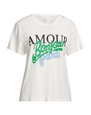 Shop Ange An'ge Woman T-shirt Off White Size M/l Cotton, Modal