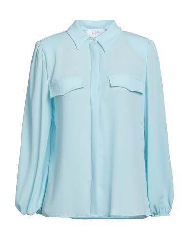 Soallure Woman Shirt Sky Blue Size 4 Polyester