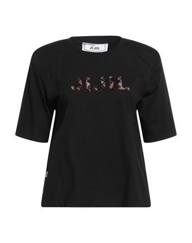 Shop Jijil Woman T-shirt Black Size 8 Cotton