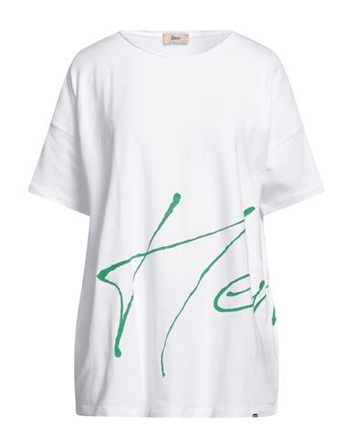 Herno Woman T-shirt White Size 12 Cotton, Elastane, Viscose In White