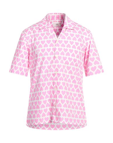 Ami Alexandre Mattiussi Man Shirt Pink Size 15 Cotton