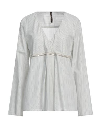 Manila Grace Woman Top Light Blue Size 8 Cotton, Polyester, Polyamide In Blue