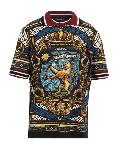 Dolce & Gabbana Man Polo Shirt Black Size 46 Cotton, Elastane