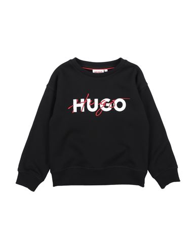 Hugo Babies'  Toddler Boy Sweatshirt Black Size 6 Cotton, Polyester, Elastane