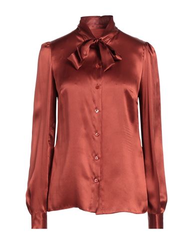 Dolce & Gabbana Woman Shirt Rust Size 6 Silk In Red