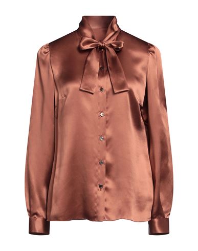 Dolce & Gabbana Woman Shirt Brown Size 8 Silk