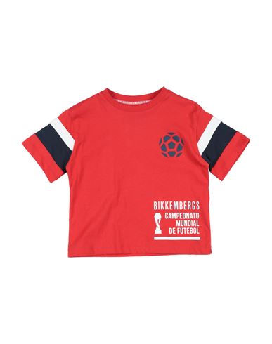 Shop Bikkembergs Toddler Boy T-shirt Red Size 5 Cotton