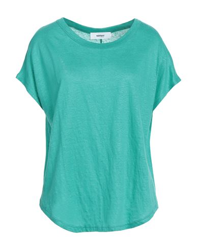Notshy Woman T-shirt Turquoise Size L Linen In Blue