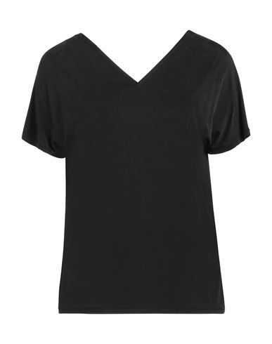 Rrd Woman T-shirt Black Size 6 Cupro, Elastane