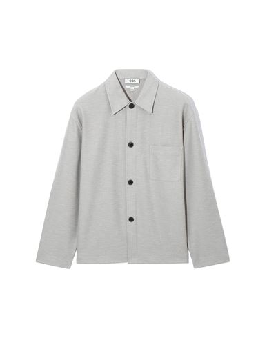 Shop Cos Man Shirt Light Grey Size S Cotton, Polyester