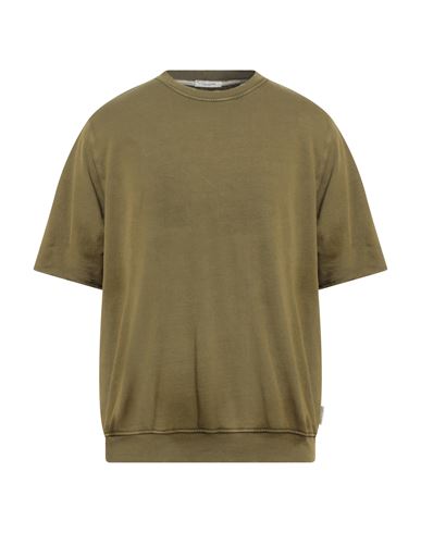 Paolo Pecora Man Sweatshirt Military Green Size Xxl Cotton