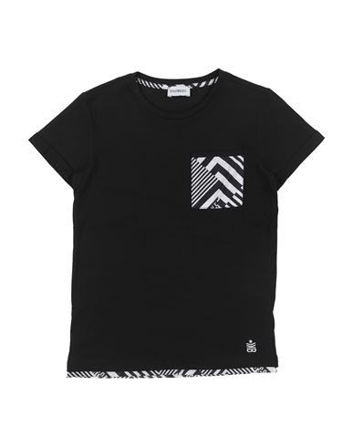 Shop Bikkembergs Toddler Boy T-shirt Black Size 5 Cotton