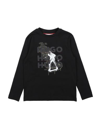 Hugo Kids'  Toddler Boy T-shirt Black Size 6 Cotton, Elastane