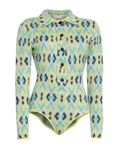 Emilio Pucci Pucci Woman Bodysuit Light Green Size S Mohair Wool, Polyamide, Wool