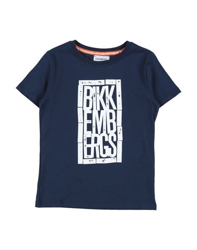 Shop Bikkembergs Toddler Boy T-shirt Navy Blue Size 5 Cotton