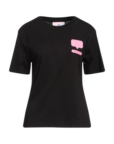 Chiara Ferragni Woman T-shirt Black Size Xs Cotton