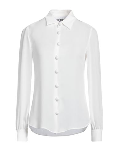 Moschino Woman Shirt White Size 10 Silk