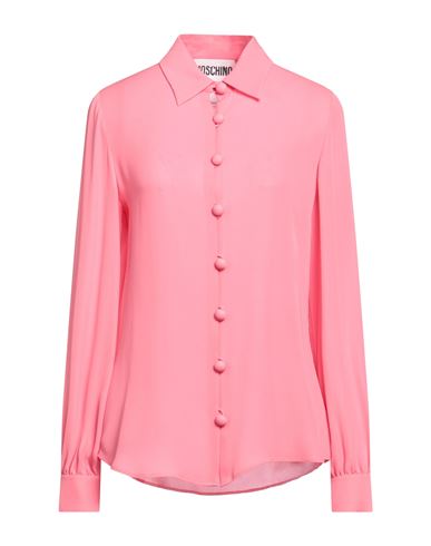 Moschino Woman Shirt Pink Size 10 Silk