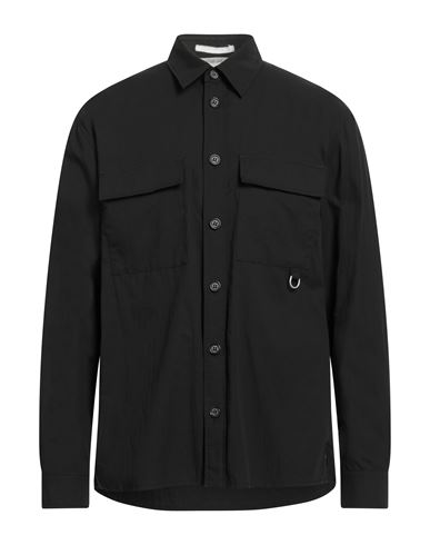Shop Paolo Pecora Man Shirt Black Size L Cotton, Elastane
