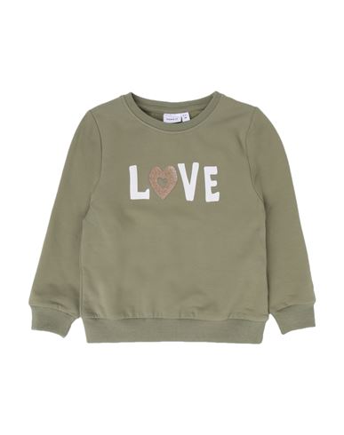 Name It® Babies' Name It Toddler Girl Sweatshirt Military Green Size 7 Organic Cotton, Elastane