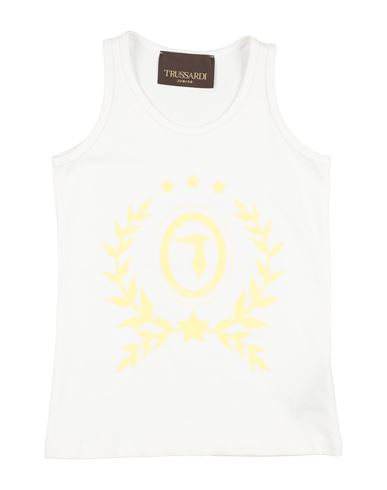 Shop Trussardi Junior Toddler Girl Top White Size 6 Cotton, Lycra