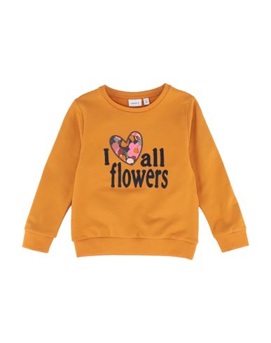 Name It® Babies' Name It Toddler Girl Sweatshirt Ocher Size 7 Organic Cotton, Elastane In Yellow