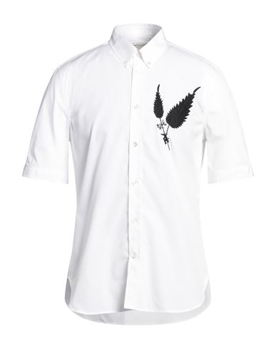 Alexander Mcqueen Man Shirt White Size 16 Cotton, Viscose, Polyester, Silk