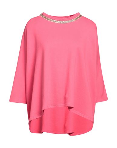 Shop Connor & Blake Woman Sweatshirt Fuchsia Size S Cotton In Pink