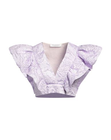 Philosophy Di Lorenzo Serafini Woman Top Lilac Size 6 Polyester, Polyamide, Cotton In Purple