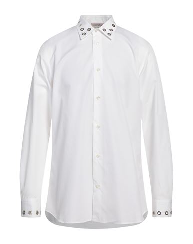 Alexander Mcqueen Man Shirt White Size 17 Cotton