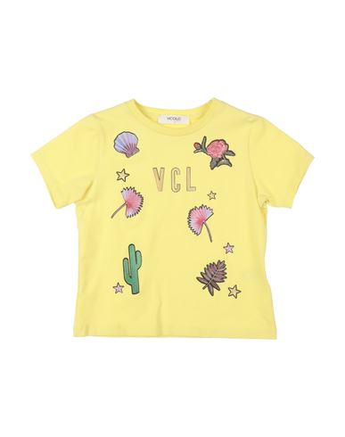 Shop Vicolo Toddler Girl T-shirt Yellow Size 6 Cotton, Elastane